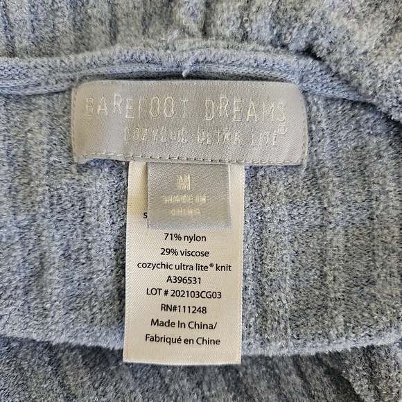 Barefoot Dreams Namaste Cozychic Ultra Lite Ribbed Hooded Cardigan - Picture 9 of 9